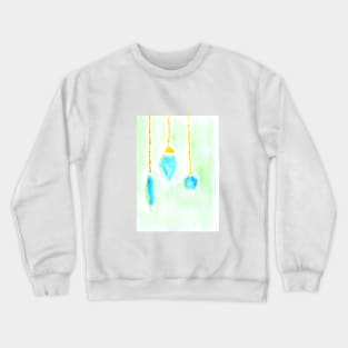 christmas toys, christmas, new year, holiday, decor, balls, watercolor, design, art, painting, color Crewneck Sweatshirt